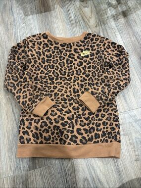 Nike Kids Leopard Print long Sweater